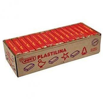 Jovi Caja de plastilina, 15 Pastillas 350 gr, Color Rojo