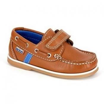 Pablosky 120180 - Nauticos con velcro  infantiles, color marron, talla 33