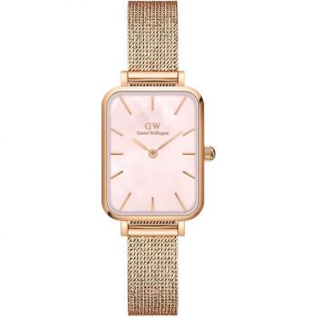 Reloj Unisex Daniel Wellington Quadro 20 X 26 Pressed Melrose Rose Gold Mother of Pearl DW00100510 - Elegancia y estilo en cada segundo