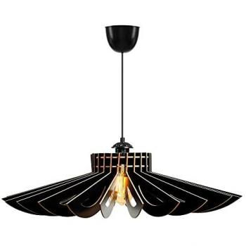 Lámpara de techo 45 cm negra E27 Max 60W diseño Margarita WELLHOME