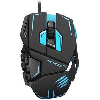 Mad Catz - Ratón M.M.O.TE, Windows, negro y azul