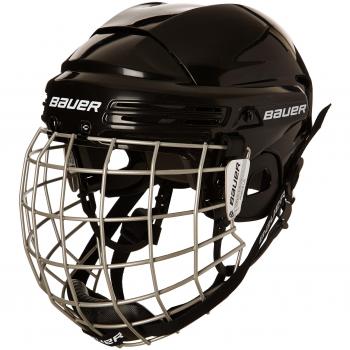 Bauer 2100 - Casco de hockey con rejilla de protección facial para adulto negro negro Talla:large