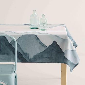Mantel Antimanchas 100% Algodón Montain Blue 140x140 cm