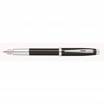 Sheaffer 100 - Pluma estilográfica con grosor medio, color laca negra