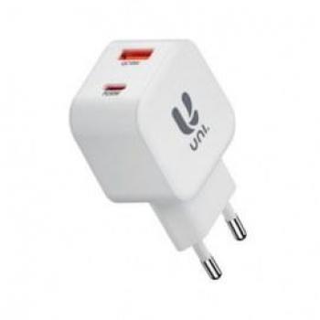 Cargador Rápido 2USB A+C PD3.0 30W
