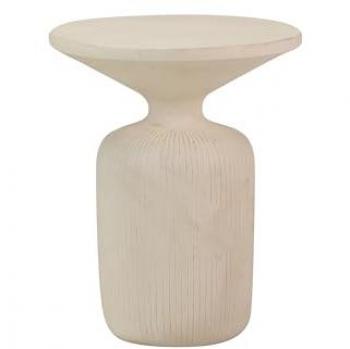 Mesa Auxiliar de Piedra Blanca 40x40x50 cm - Adda Home