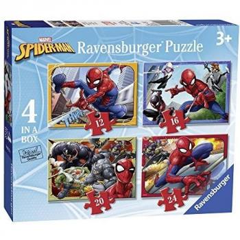 Ravensburger Spiderman 4 in a Box (12, 16, 20, 24pc) Jigsaw Puzzles
