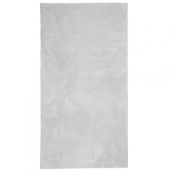 Alfombra corta suave y lavable HUARTE gris 60x110 cm