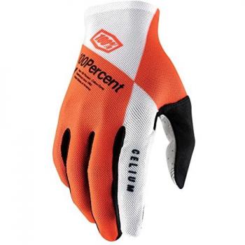 Guantes largos 100% Celium naranja claro blanco - S