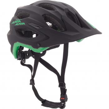 Alpina Helm Carapax - Casco de ciclismo, color Negro/Verde, talla 57-62 cm