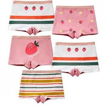 MiSense Braguitas Niñas Paquete de 5 Algodón Bragas Niña Suaves Boxer Calzoncillos para Bebés 2-11 años