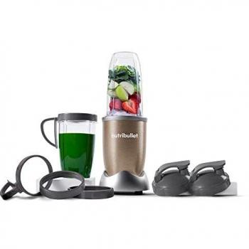 NutriBullet Pro 900 Licuadora/Batidora de Vaso 0.9L 900W con 7 Accesorios - Color Champán