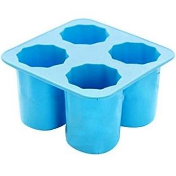 bravolotus suave silicona 4-cup forma Cubito de hielo vasos de chupito Freeze molde molde Maker Bandeja Bar bebida herramienta para verano