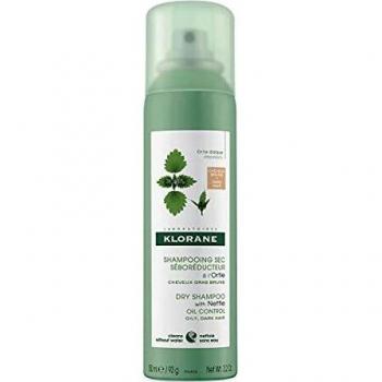 Klorane Dry Shampoo with Nettle Natural Tint for Oily and Dark Shades of Hair, 150ml