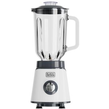 Batidora de Vaso Black+Decker BXJB1002E 1000W | Jarra de Cristal 1,5L | Cuchillas de Acero Inoxidable 4 Filos | Función Pica Hielo |