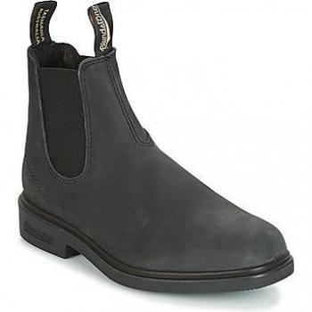 Blundstone Women's DRESS BOOT Mid Boots in Grey, Unisex #1308 Rustic Black Chelsea Boot Nubuck Leather - Size UK 5