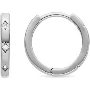 Pendientes Luxenter Unya Acabado Rodio - Pendientes de acero inoxidable con acabado en rodio, diseño moderno y elegante, ideales para ocasiones especiales y uso diario