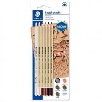 STAEDTLER Mars Lumograph 100P-SBK6. Pack de 6 lápices pastel de colores surtidos