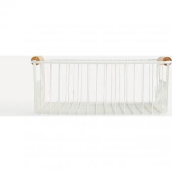 Cesta de metal con asas de madera y diseño elegante - El Corte Inglés
