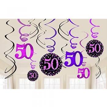 Amscan 9900613 – Adornos de espirales para fiestas de 50