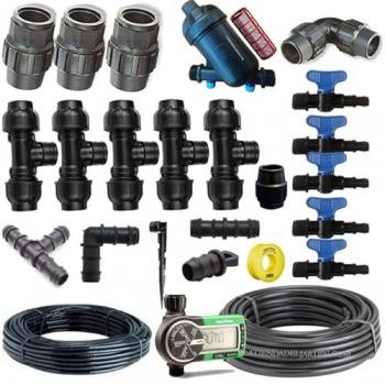Kit Automático de Riego por Goteo Suinga para Jardín hasta 100 m2 con Programador y Accesorios de Instalación