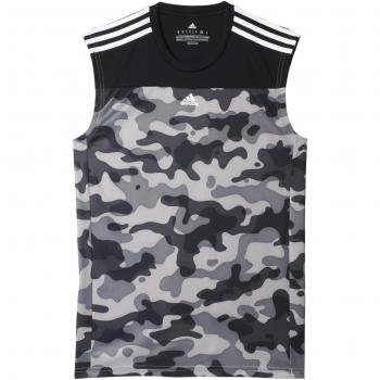adidas Base 3S SL Tee - Camiseta para hombre, color gris, talla L