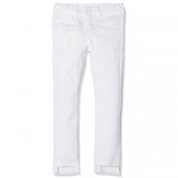 NAME IT Nkfpolly Dnmthyra 8001 Pant Noos, Jeans para Niñas, Blanco