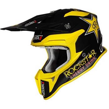 Casco Off-road Just1 J18 Rockstar Negro Adulto