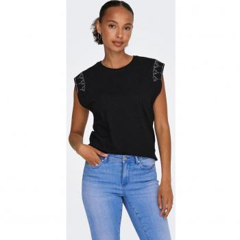 Only - Camiseta mujer ONLTANA LIFE S/S STUD TOP JRS