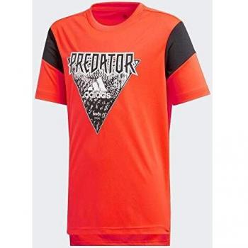 adidas Predator T-Shirt, Niños, Solar Red/Black, 15-16A