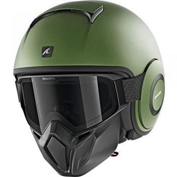SHARK NC Casco per Moto, Hombre, Verde, L