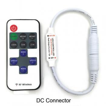 Controlador Regulador Inalámbrico RF para Iluminación de Tira LED con Control Remoto, DC 5-24V, 1-12A, Alcance de 15M