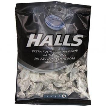 Halls - Caramelo Extra Fuerte Sin Azúcar - 100g