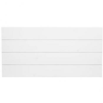 Cabecero de madera maciza DECOWOOD Radiata en tono blanco, medidas 105x80 cm, con ranuras y acabado lacado