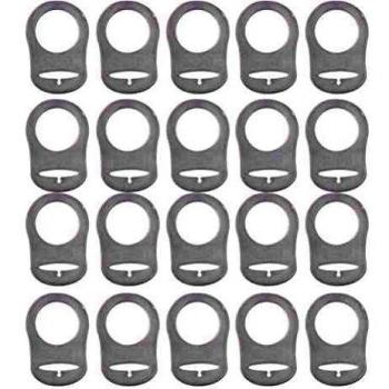 UEETEK Chupete de silicona blanda 10pcs Clips porta anillo botón estilo chupete pezón anillos adaptadores
