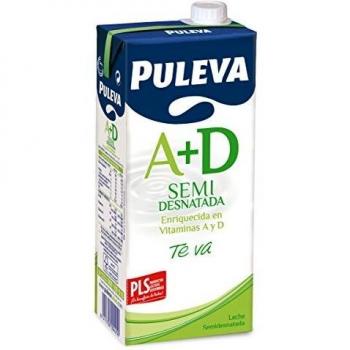 Puleva - Leche Vitaminas A + D Semidesnatada, 1 L