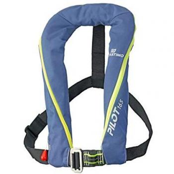 Chaleco Salvavidas Manual 165N Pilot con Cinturón de Seguridad Azul