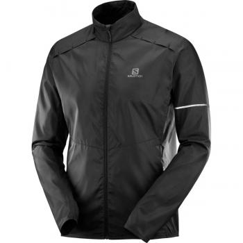 SALOMON Agile Wind Jkt Jacket, Hombre, Black, L