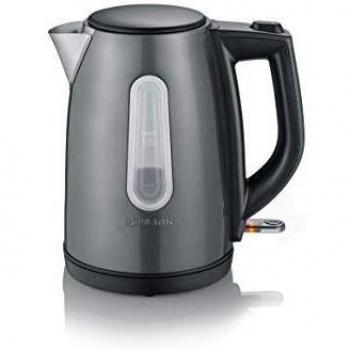 Severin WK 9540 - Hervidor de agua, 1 L, 2200 W, color gris-metálico y negro
