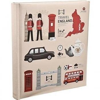 Tamaño grande Arpan 5 x 7 antideslizante en caso Memo bookbound álbum de fotos para 120 fotos - diseño de iconos de Londres