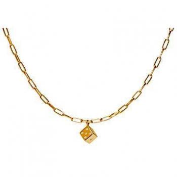 Collar PLAYER P D PAOLA CO01-173-U Mujer plata en dorado circonitas.