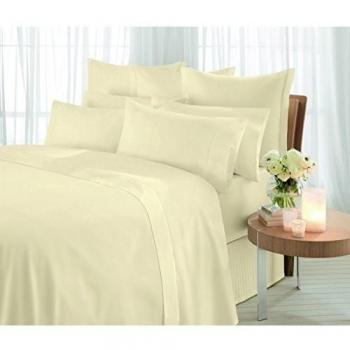 Para cama de matrimonio beddng juego de 100% satén de algodón egipcio Beige king 400 hilos funda de edredón 230 cm x 220 cm 2 fundas de almohada a juego tamaño 50 cm x 75 cm grandes tamaño de la hoja 275 cm x 254 cm algodón de es lujoso la al tacto 
