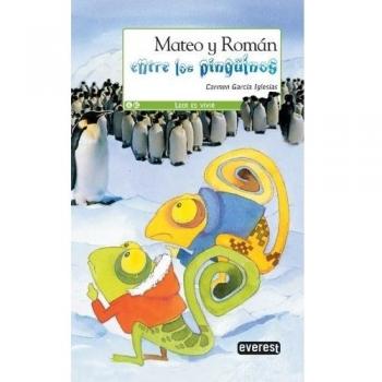 Mateo y Román entre los pingüinos