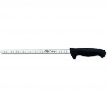 Arcos Serie 2900, Cuchillo Salmón Flexible con Alveolos, Hoja de Acero Inoxidable Nitrum de 300 mm, Mango inyectado en Polipropileno Color Negro