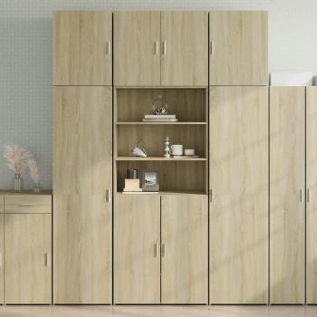 Aparador de madera multicapa Sonoma 80x42,5x249 cm Marrón