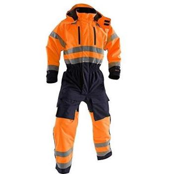 Mono de Trabajo de Invierno Alta Visibilidad Impermeable Naranja/Marino Talla 46