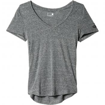 adidas The V Tee - Camiseta para mujer, color negro / gris , talla XL