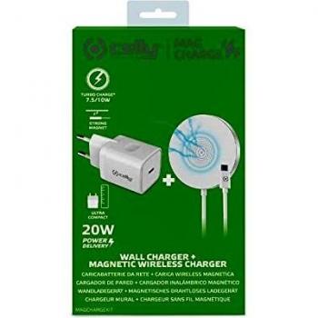 Celly Magchargekit Universal Blanco 20W 2100mA Corriente Alterna Cargador Inalámbrico Interior
