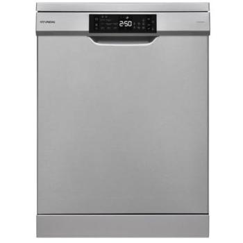 Lavavajillas Hyundai HJ15600DDX 60cm Inox 15 Cubiertos 8 Programas Clase D 42dB 3ª Bandeja Multifunción Inverter Secado Turbo Ventilador Dualpro Wash