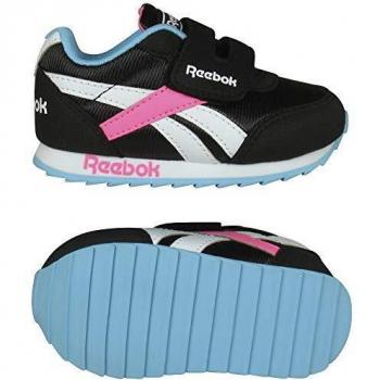 Reebok Royal Cljog 2 KC, Running Shoe Girls, Black/Neon Blue/Solar Pink, 20 EU